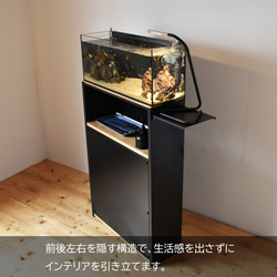小型水槽にぴったり合う水槽台 / Teto テト / GEX ジェックス 水槽 60×20×25cm / 水槽 水槽台 2枚目の画像