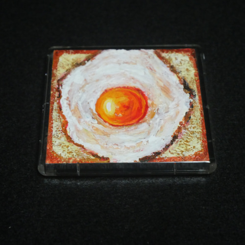 油絵 マグネット絵画【目玉焼きトースト】 絵画 HR 通販 17956445