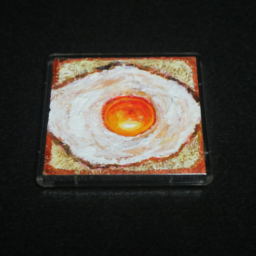 油絵 マグネット絵画【目玉焼きトースト】 絵画 HR 通販 17956445