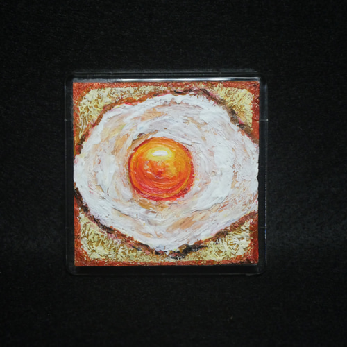 油絵 マグネット絵画【目玉焼きトースト】 絵画 HR 通販 17956445
