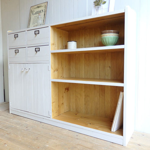 サイズデザインオーダー可！カップボードW88キャビネットシャビー