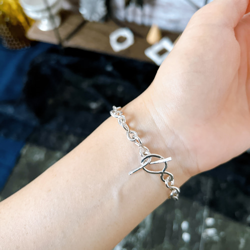 シルバー925 マンテルチェーンブレスレット 17cm ブレスレット Lotti