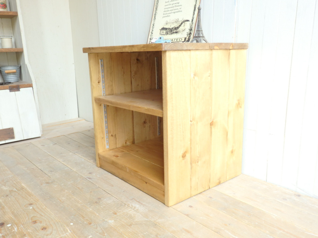 サイズオーダー可！●パタパタ収納棚●ナチュラルブラウン天然木無垢材●受注製作