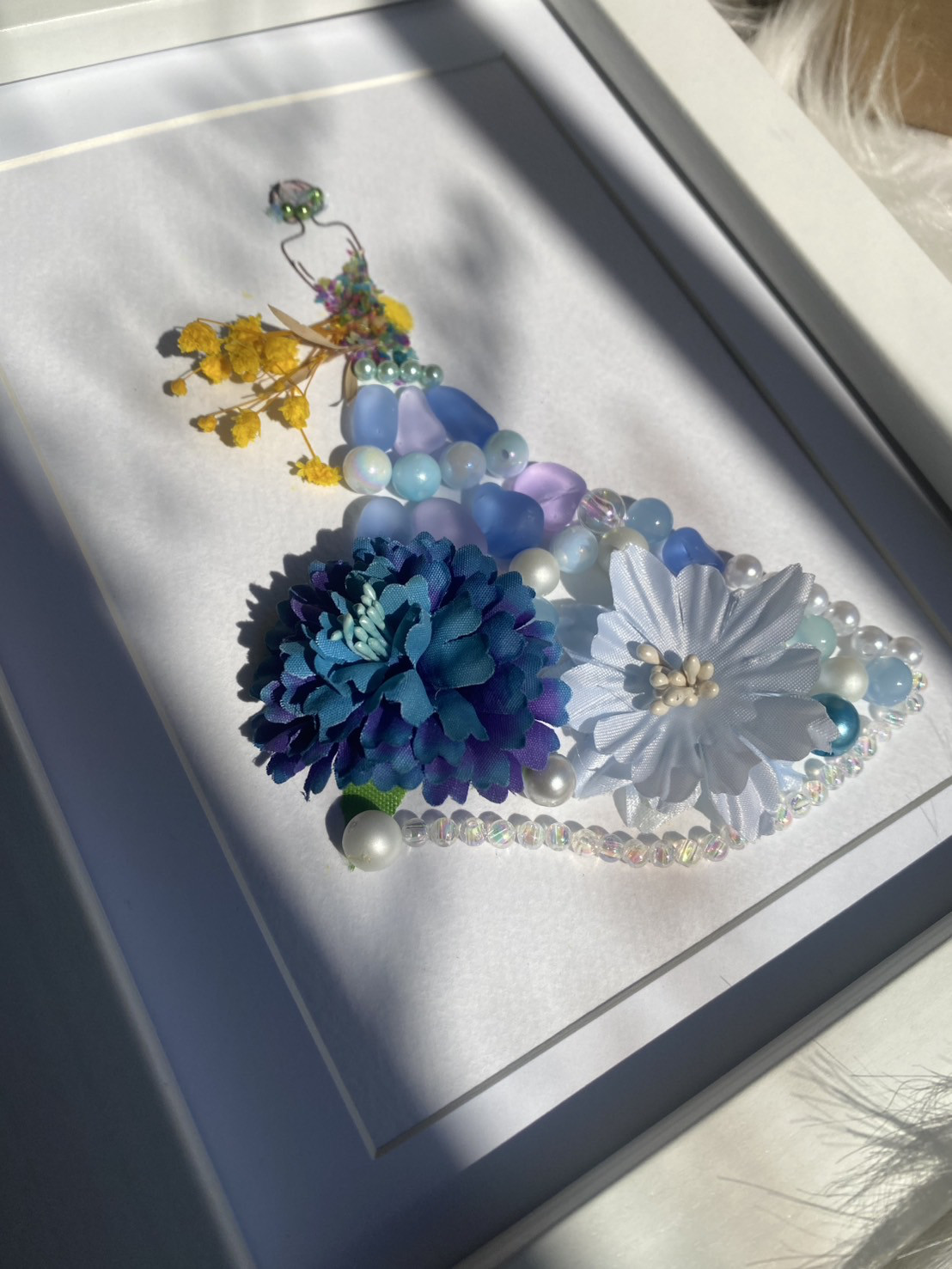 カクテルドレス〉シーグラスアート ～wedding＊壁掛け・スタンド両用