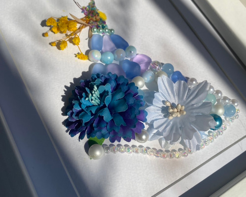 ꫛꫀꪝ✧‧˚シーグラスアート「心の華 ~幸せの胡蝶蘭 ~」ピンク