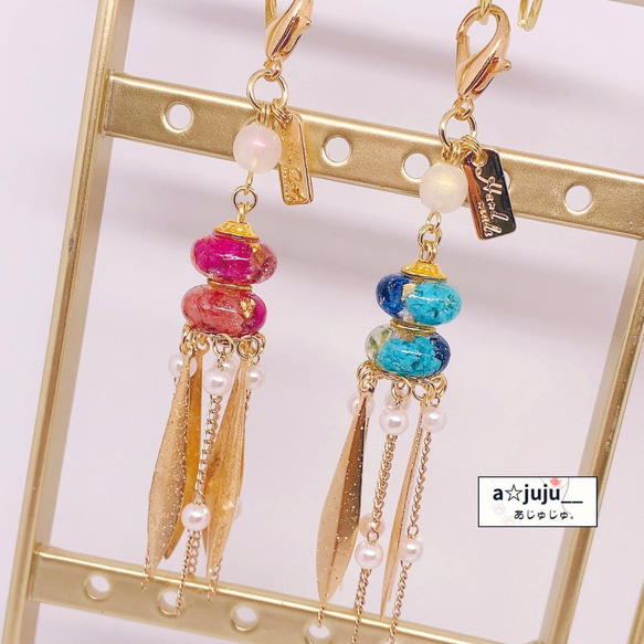 受注販売】仙台七夕☆吹き流し風チャーム キーホルダー その他