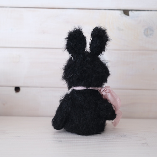 黒うさぎさんのぬいぐるみ テディベア teddy bear うさぎの