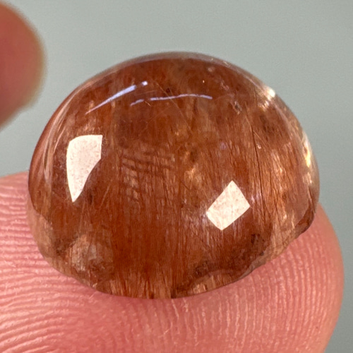 レッドルチル ガーデンクォーツ 15ミリ ルース Tu335 天然石 pinky