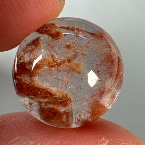 レッドルチル ガーデンクォーツ 15ミリ ルース Tu335 天然石 pinky