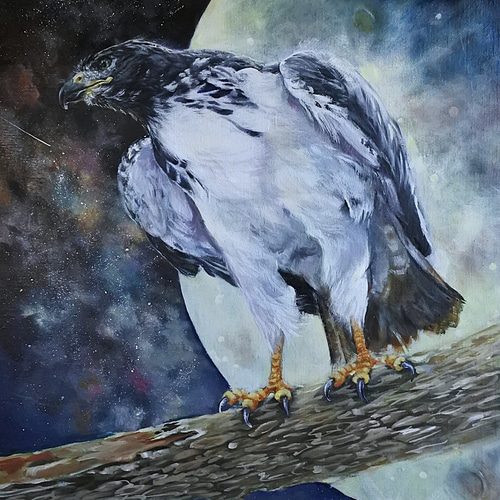 鷹の油絵F10号原画 絵画 mimoza 通販 17957162｜Creema(クリーマ)
