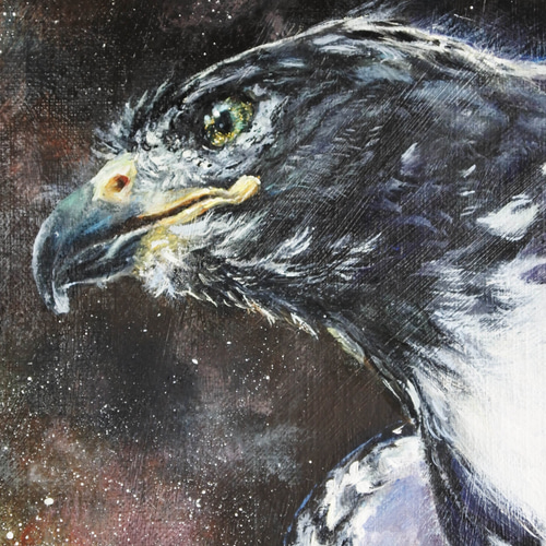 油絵　原作　f10 鷹の油絵F10号原画 絵画 mimoza 通販 17957162｜Creema(クリーマ)
