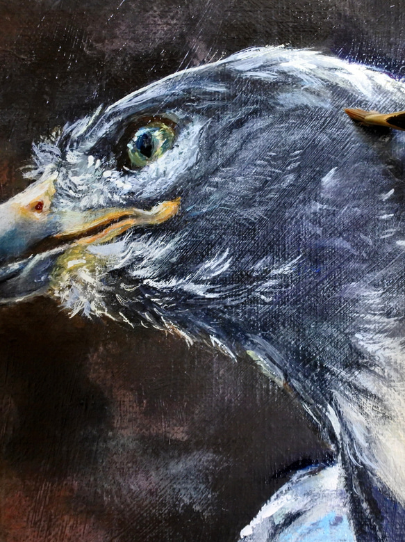 鷹の油絵F10号原画 