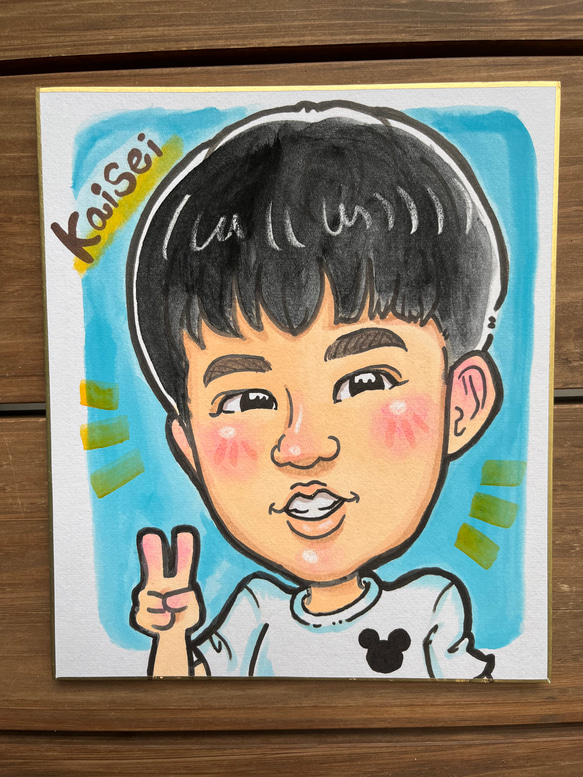 似顔絵 1人描き その他アート 似顔絵 江里 通販 17957172