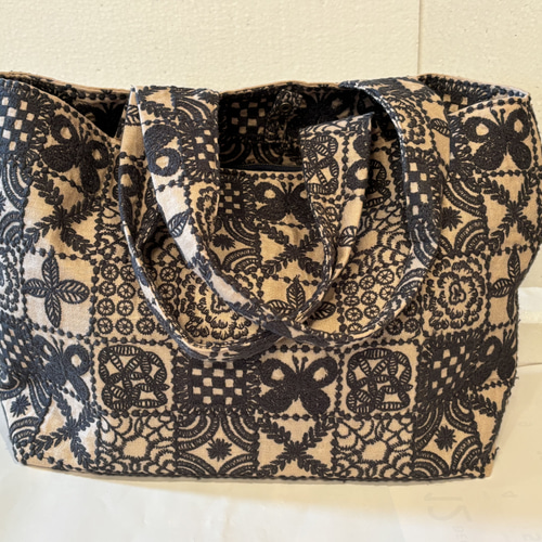 ミナペルホネン*生地使用*パニーニバッグ風トートバッグ*forest tile  