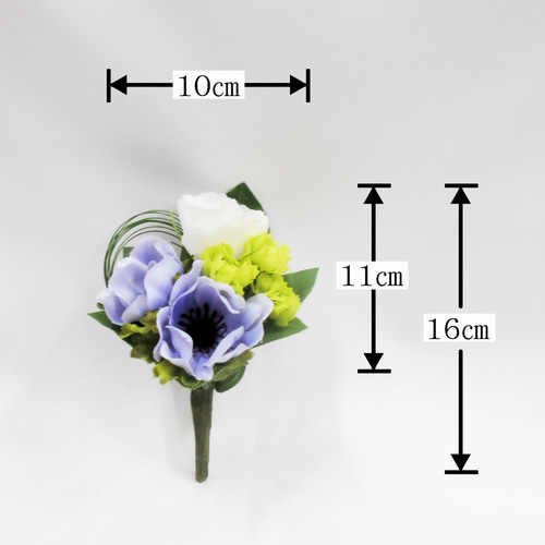 仏花、お供え花、薄紫アネモネ、トルコキキョウ