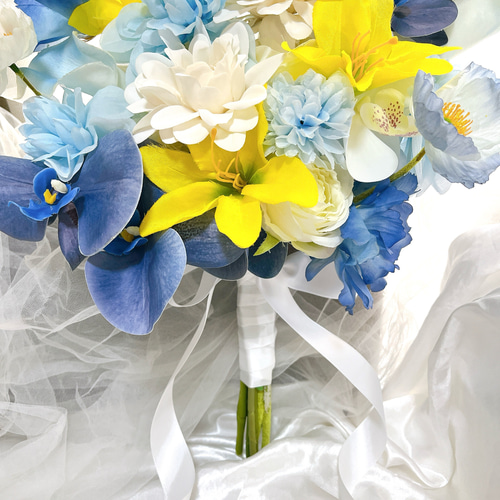 ウェディングブーケ　アーティフィシャルフラワー　前撮り アーティフィシャルフラワーブーケウェディングブーケ 結婚式