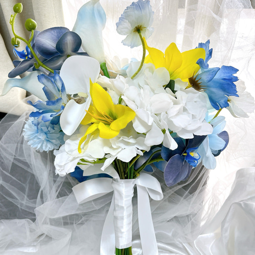 ウェディングブーケ　アーティフィシャルフラワー　前撮り アーティフィシャル フラワーブーケ 結婚式 前撮り②