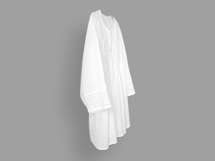 ～Seriesチュニックブラウス…綿リンクル加工～