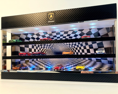 セール品！1/64展示30台可・SPチェック柄・USB電源ディスプレーBOX