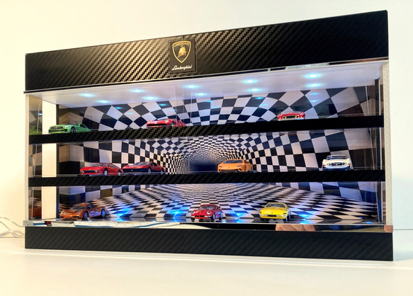 セール品！1/64展示30台可・SPチェック柄・USB電源ディスプレーBOX