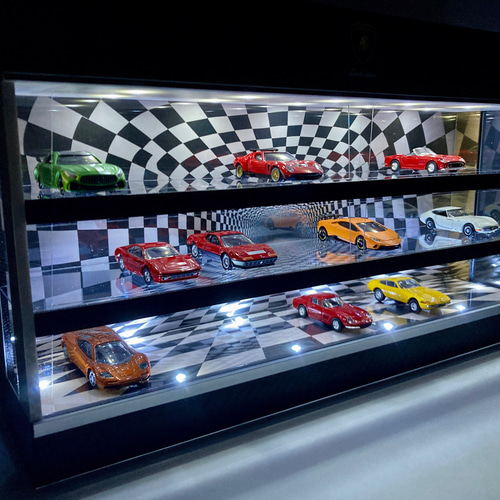セール品！1/64展示30台可・SPチェック柄・USB電源ディスプレーBOX