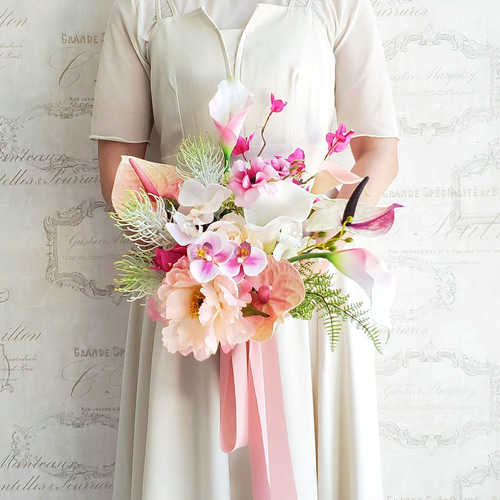 ウェディングブーケ（造花） 花束 造花ブーケ 結婚式 ブライダルブーケ 海外ウエディング