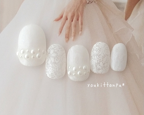 ◎no.001◎ ニュアンス べっ甲 ネイルチップ 結婚式 成人式 ◎no.001