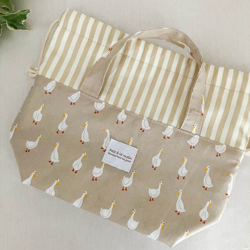 洗える！保冷お弁当袋(アヒルちゃん)◇ランチバッグ 保冷バッグ 弁当箱