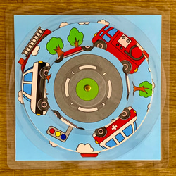 《送料込み》絵合わせ『くるんくるんパズル』〜丸または四角型〜4種類セット 3枚目の画像