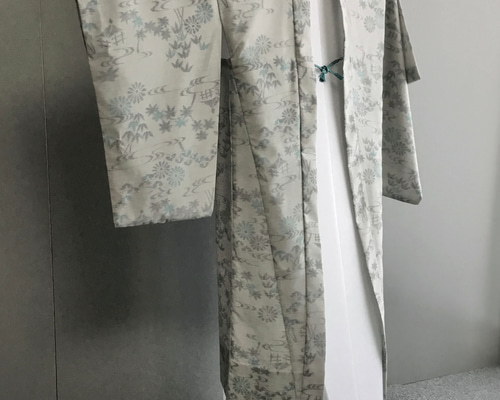 Hm 付下げ 単衣 紬着物 つむぎ 銀杏 楓 初秋 NK-1185 付下げ 単衣 紬着物 つむぎ 銀杏 楓 初秋 NK-1185