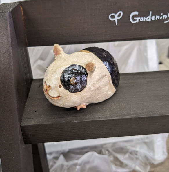 手作り　置物 IwaiLoft かわいい鴨さん かも 置物 陶器 茶寵 手作り オブジェ