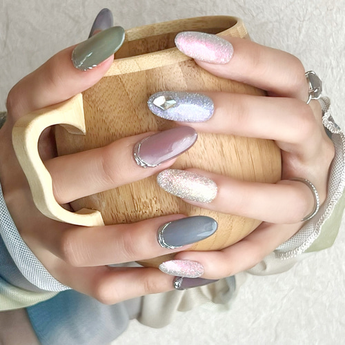 ふんわりカラフルネイル フラッシュグリッター シルキーマグネット