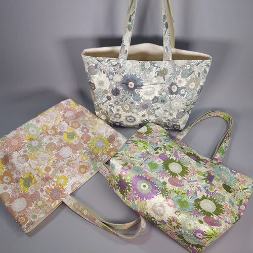 トートバッグ大(LIBERTY＊スモールスザンナ グレー) トートバッグ  