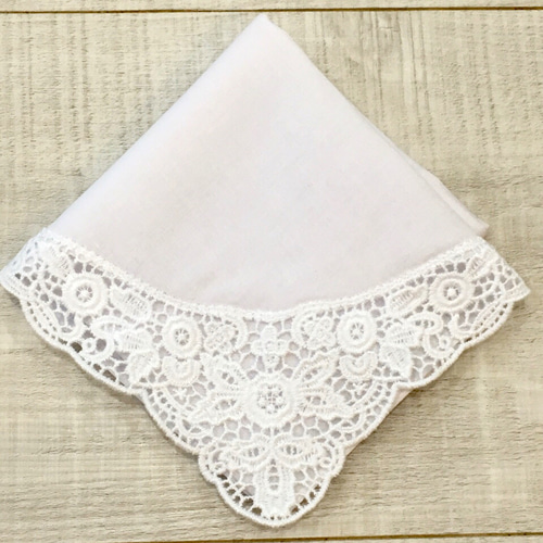 ハンカチ 結婚式 白 レース 新品 ブライダル ウェディング 新婦