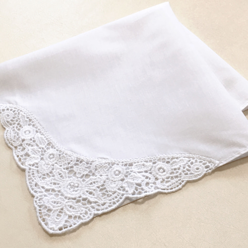 ハンカチ 結婚式 白 レース 新品 ブライダル ウェディング 新婦 花嫁