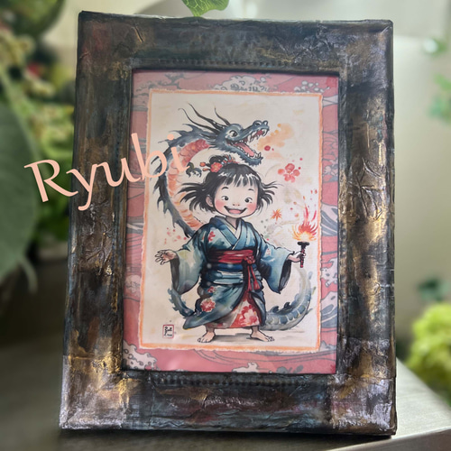 原画】「ギフト」 額付き ペン 水彩画 【公式通販】