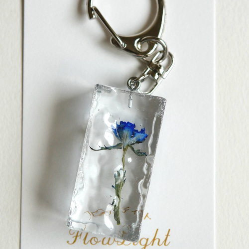 水中花キーホルダー クリア キーホルダー flow light -フロウライト