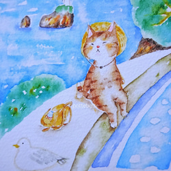✻ 敷石のある村 - 僕の夏休み 海とカモメ - / ポストカード