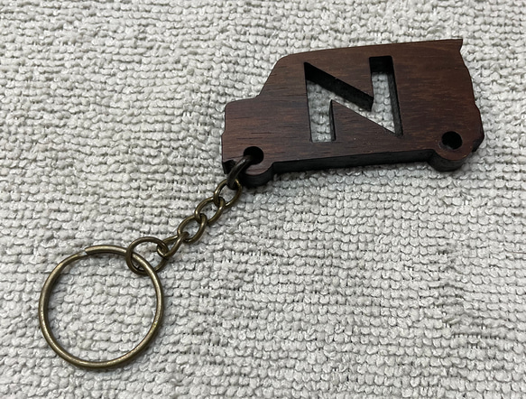 ホンダ N-BOX JF1/JF2型 木製キーホルダー 高級木材 本紫檀使用