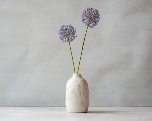 【北欧ヴィンテージ】Siri Seger フラワーベース 二股 白マット 花瓶 北欧ヴィンテージ】Siri Seger フラワーベース 二股 白マット 花瓶