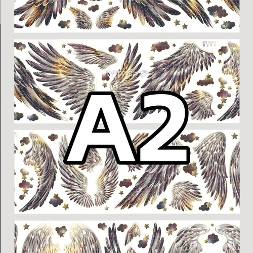 海外PETテープ 切り売り 翼 海外マステ コラージュ マスキングテープ