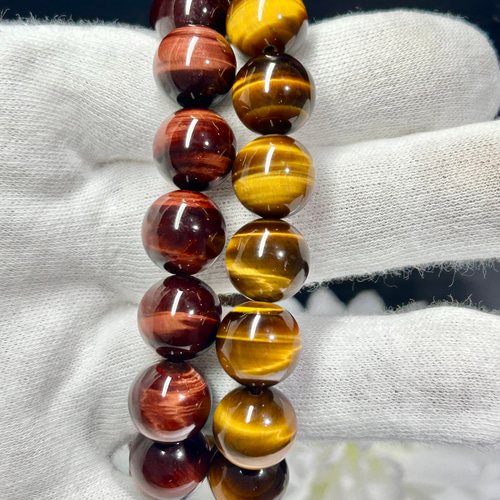 高品質 タイガーアイ 内径16cm 12mm 1個 【レッドタイガーアイ