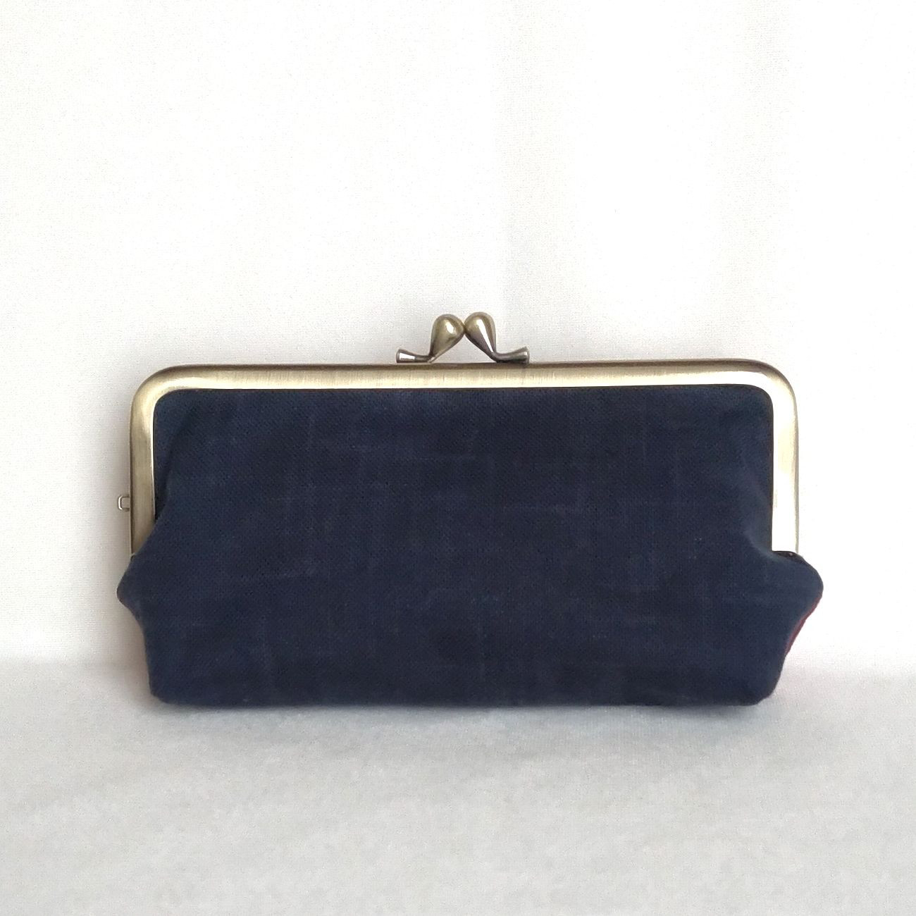 京染・手捺染♪メガネケース♪小さいがま口財布♪がまポーチ,ハズキルーペ・拡大鏡入れ,小物入れ,Kyoto dyeing