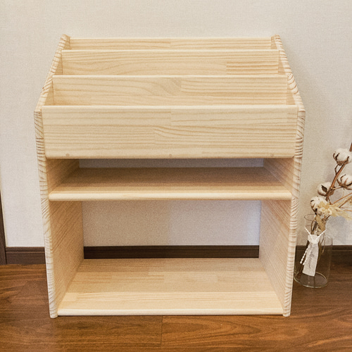 子供用絵本棚 w60d30h70 本棚 マガジンラック 木製 ナチュラル 子供用絵本棚 w60d30h70 本棚 マガジンラック 木製 ナチュラル