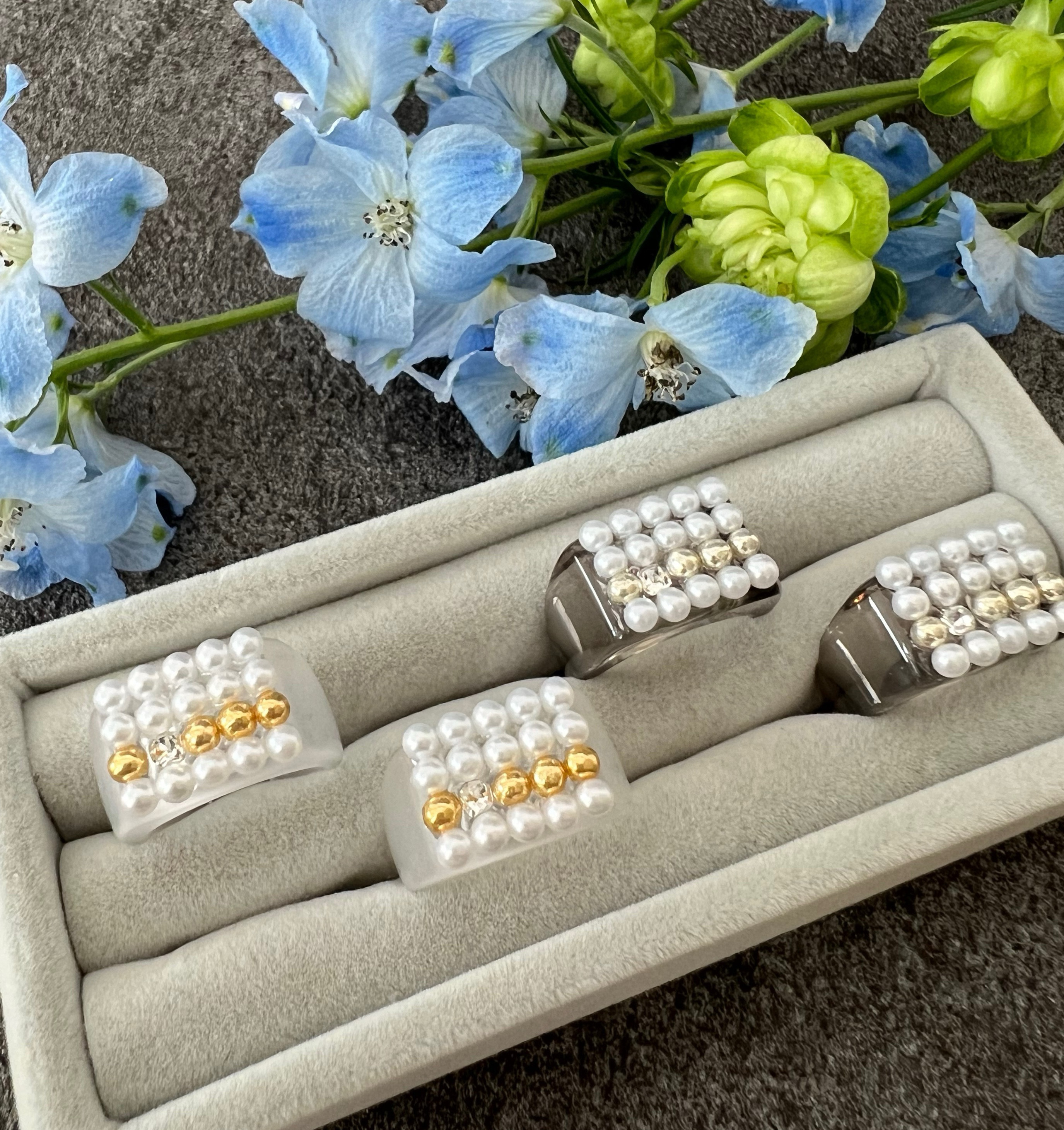 パールアクリルリング