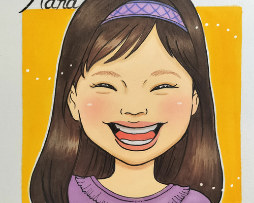 Luluさま専用【手描き似顔絵】 ☆キッズ似顔絵 オーダーメイド 手描き 原画 記念 プレゼントに