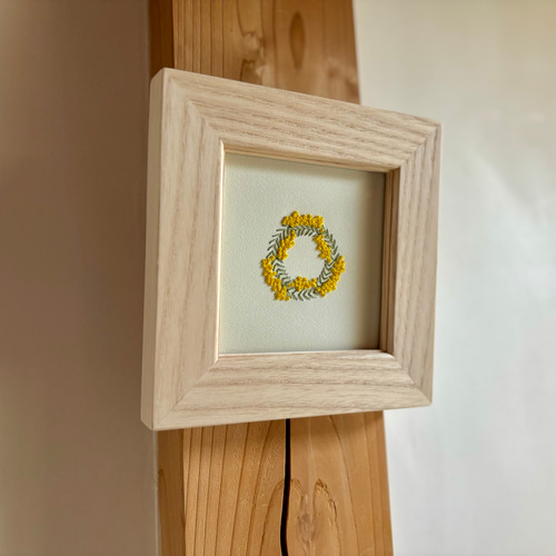 紙刺繍のアート「カスミソウのブーケ」フレームセット / かすみ草