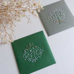 紙刺繍のアート「カスミソウのブーケ」フレームなし / かすみ草