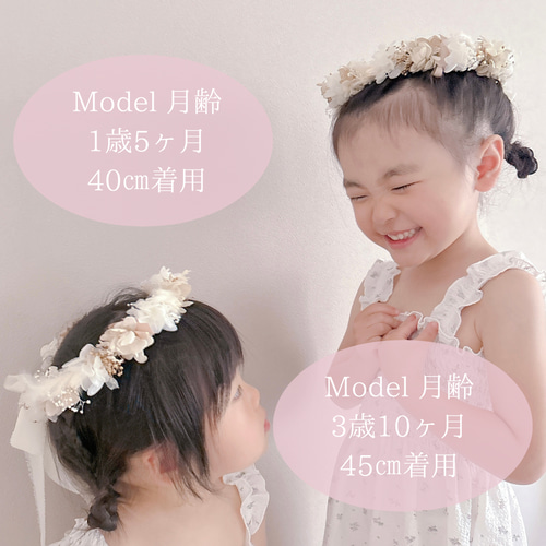 花かんむり ドール用、ベビー、キッズ、大人どのサイズでもご注文OK 花かん