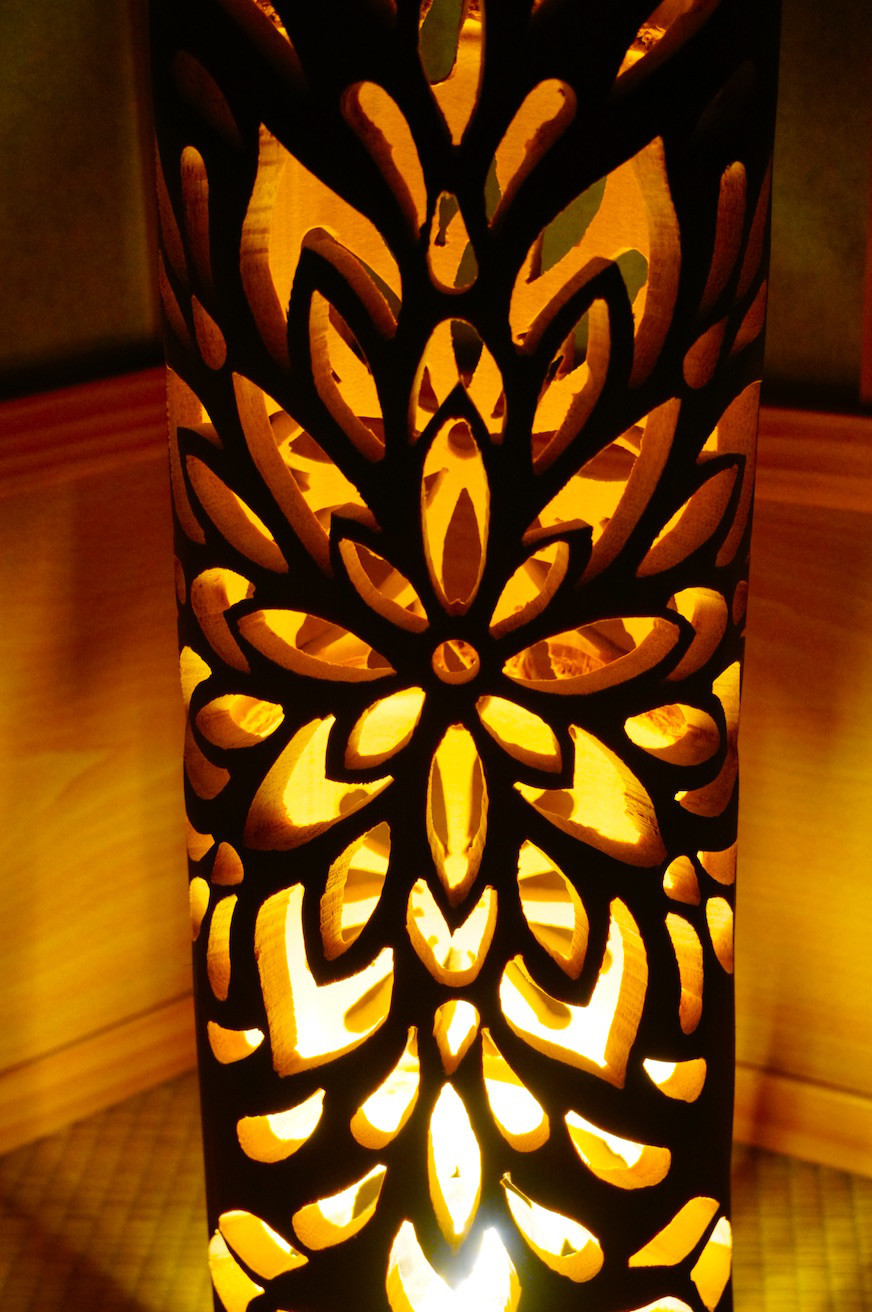 ◆全面彫◆竹灯り・竹あかり・竹灯籠　 ～～ 癒しの灯り　★刻印陽★～～